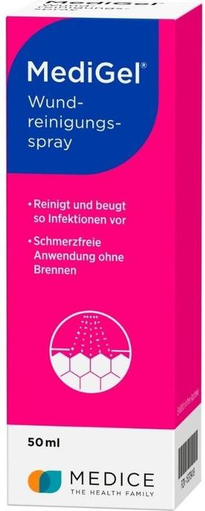 Actual product image Medice MediGel wound cleansing spray, 50 ml solution (50 ml)