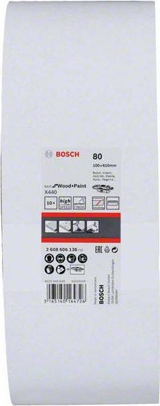 Image du produit Bosch Professional Zubehör PRO X440 bande abrasive, 100 x 610 mm, G80 (80)