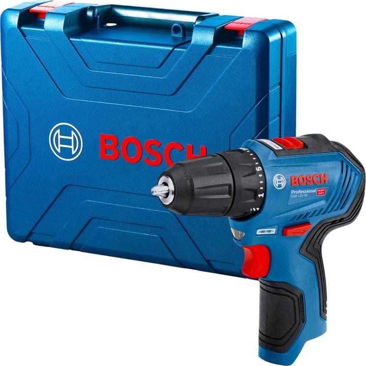 Produktbild Bosch Professional Bosch GSR 12V-30 Professional Akku Bohrschrauber 12 V 30 Nm Brushless + Koffer - ohne Akku, ohne (Akkubetrieb)