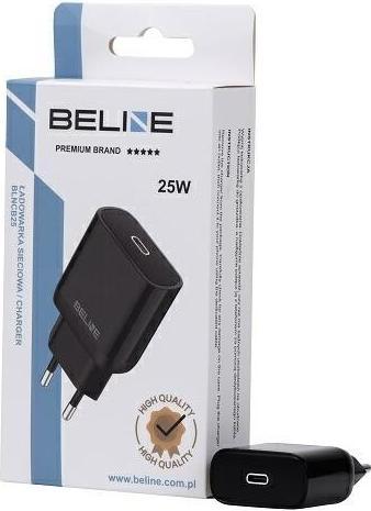 Image du produit Beline Ład. siec. 1x USB-C 25W czarna /black (tête seule) PD 3.0 BLNCB25 (25 W)