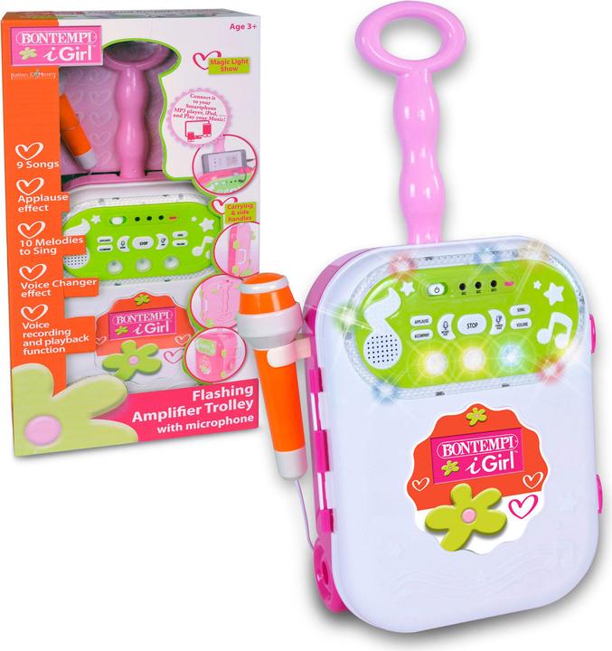 Produktbild Bontempi Bluetooth-Lautsprecherwagen mit Mikrofon - Pink