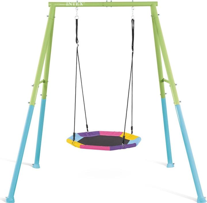 Intex One Feature Saucer Swing Set (Color) Measurement: 203cmX254cmX211cm, Item Number 44111