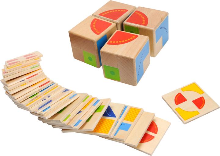 Actual product image Goki Wooden pattern Game Cube (German)