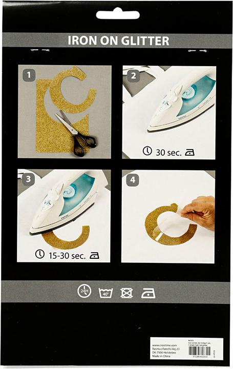 Immagine prodotto Creativ Company Opstrijkfolie Glitter Lichtrood, A5