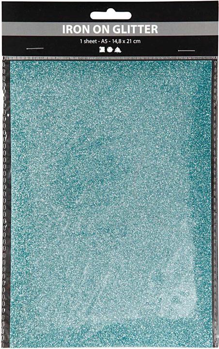 Immagine prodotto Creativ Company Opstrijkfolie Glitter Light Blue, A5 (1 x)