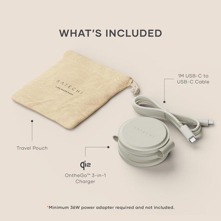 Produktbild Satechi OntheGo 3-in-1 Wireless Charger mit Qi2 (15 W)