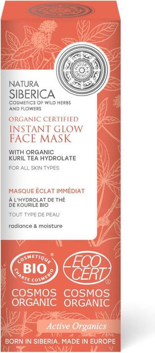 Natura Siberica Bio-zertifizierte Instant Glow Gesichtsmaske für alle Hauttypen, 75 ml (75 ml)