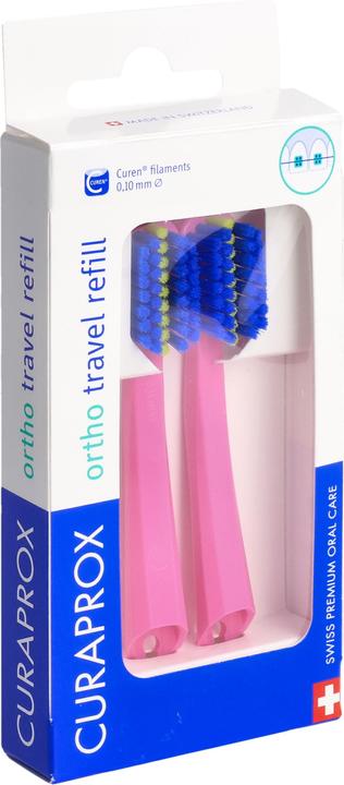 Curaprox CS 5460 Travel Set Ortho refill pink (Weich, 2 x)