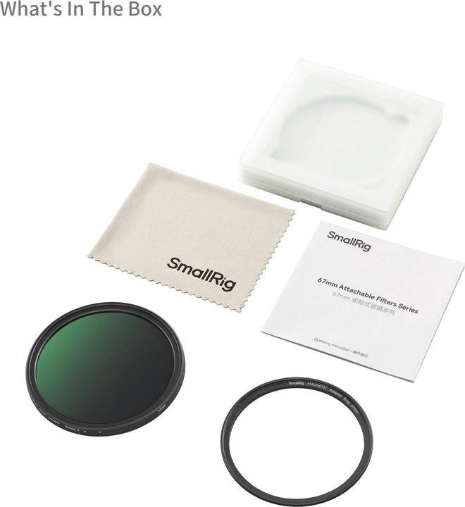 Image du produit SmallRig Magnetic 67mm VND Filter ND64-ND400 (6-9 Stop) 5169 (67 mm, Filtre gris neutre)