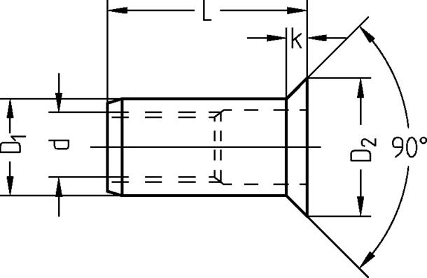 Produktbild Gesipa Blindnietmutter Stahl, gerändelt, Senkkopf, M10 x 12 x 19 mm