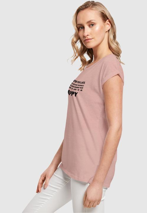 Actual product image Merchcode Ladies Never Too Late Extended Shoulder Tee - 111665 (L)