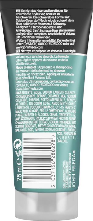 Actual product image John Frieda Volume Lift Shampoo 75ml (75 ml, Liquid shampoo)