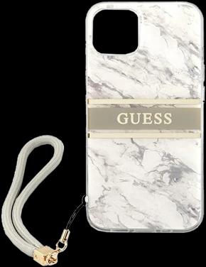 Actual product image Guess Hard Cover Marble Stripe with Strap (Apple iPhone 13 Pro Max)