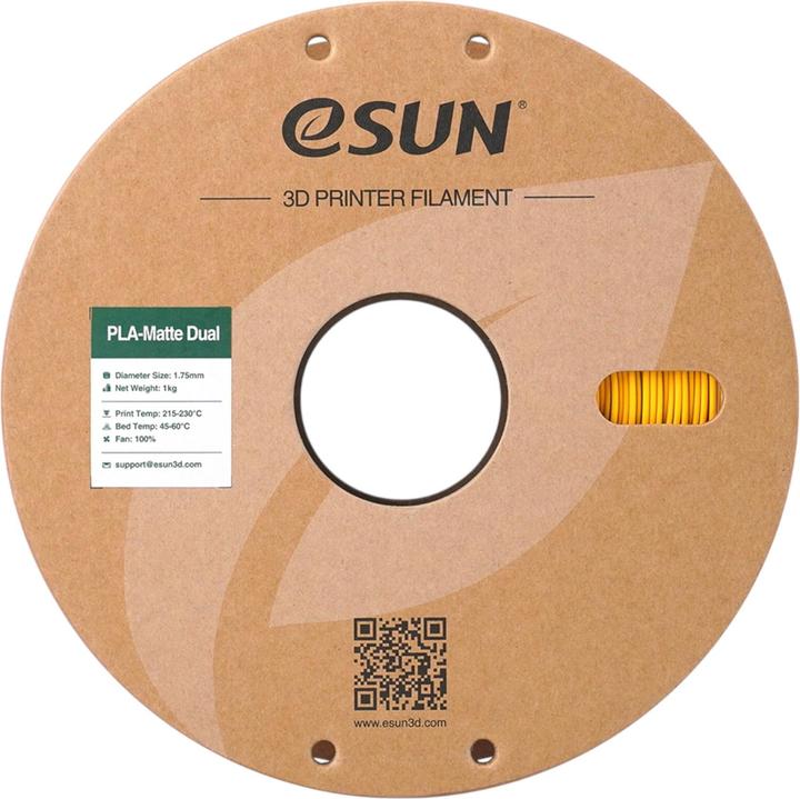 Immagine prodotto eSUN PLA MATTE DUAL 1,75mm PURPLE YELLOW 1kg (PLA, 1.75 mm, 1360 g, Multicolore)