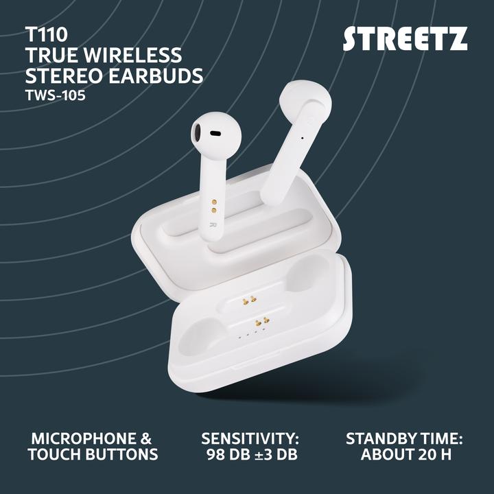Actual product image Streetz Semi In-Ear Headphones (4 h, Wireless)