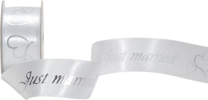 Produktbild Spyk Dekorband Cubino Just married (Geschenkband, 1 x)
