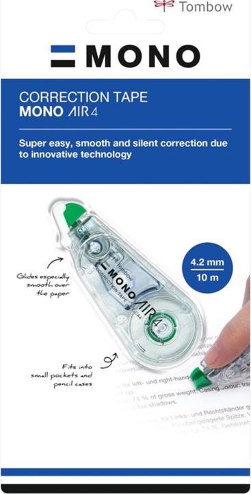 Actual product image Tombow Correction roller MONO air, CT-CA4-B, 10 m x 4.2 mm, optional 1 or 20 pieces