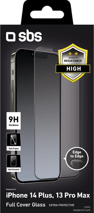 Produktbild SBS Full Cover Glass (1 Stück, Apple iPhone 13 Pro Max, Apple iPhone 14 Plus)