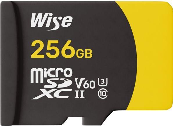 Productafbeelding Wise 256GB microSDXC UHS II V60 Memory Card (256 GB, microSDXC, U3, UHS-II)