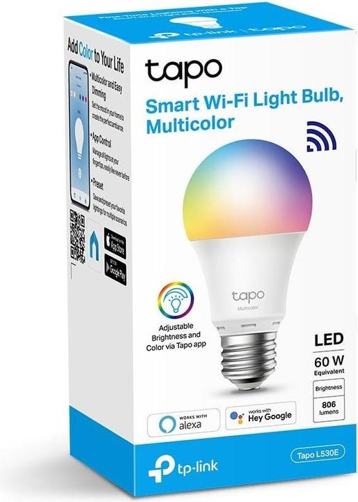 Image du produit TP-Link Tapo L530E (2-pack) (E27, 8.70 W, 806 lm, 2 x, F)