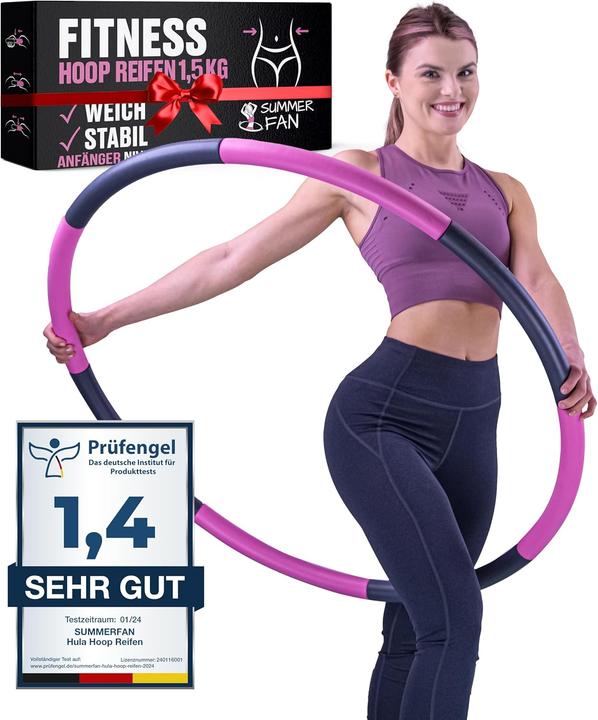 Actual product image SummerFan Hula Hoop Reifen für Anfänger (100 cm, 1500 g)