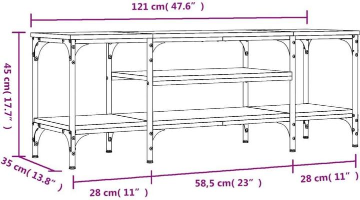 Produktbild VidaXL Marijo (121 x 35 x 45 cm)