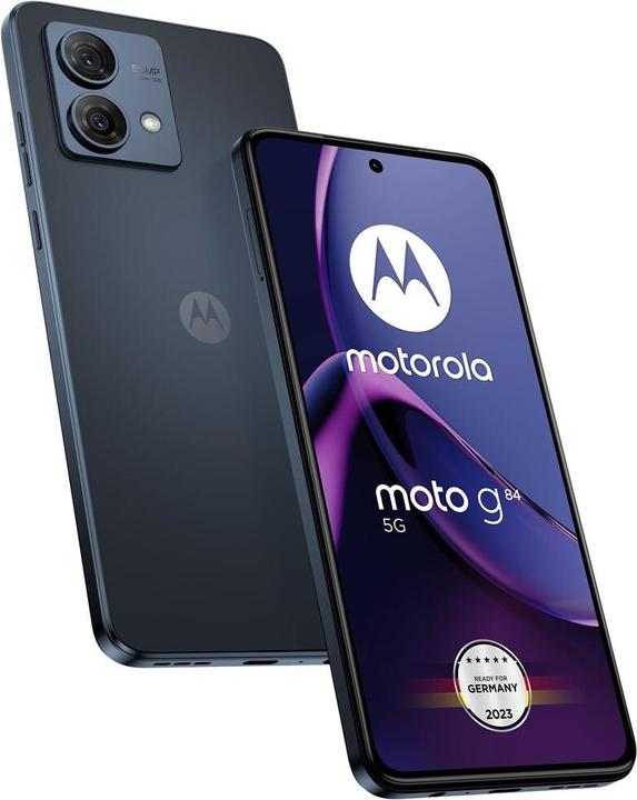 Produktbild Motorola Moto G84 (256 GB, Midnight Blue, 6.50", Hybrid Dual SIM, 50 Mpx, 5G)