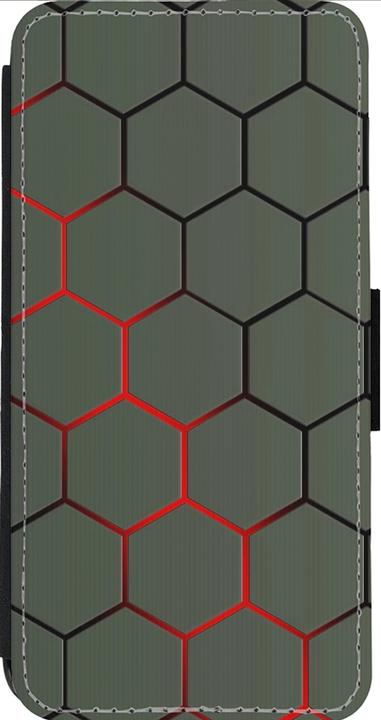 Produktbild PhoneLook Hülle Wallet schwarz Geometric Line red (Apple iPhone 14 Pro Max)