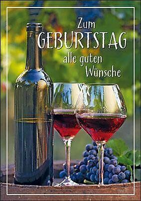Produktbild Edition Gollong Doppelkarte. Zum Geburtstag (Wein) / A4