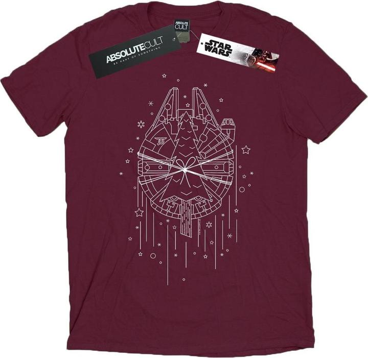 Star Wars Millennium Falcon Christmas Tree Delivery TShirt (L)