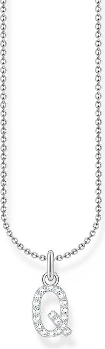Thomas Sabo Kette mit Buchstaben-Anhänger Q Silber (925er Silber, 38 - 45 cm)
