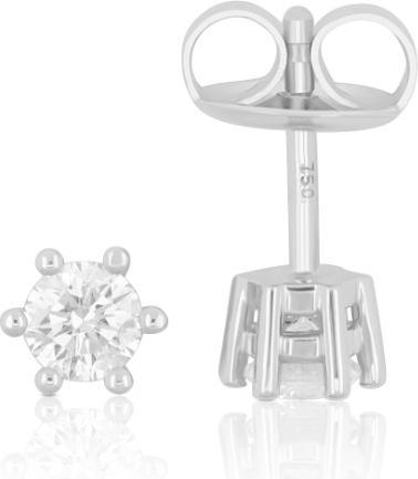 Muau Ohrstecker 6-Griff-Fassung (Weissgold 750)