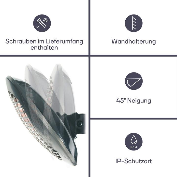 Produktbild Perel Terrassen-Strahler - zum Aufhängen - 2000 W (2000 W)