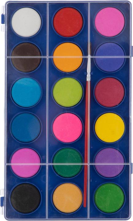 Grafix Aquarellpalette mit Pinsel (Mehrfarbig, 18 ml)