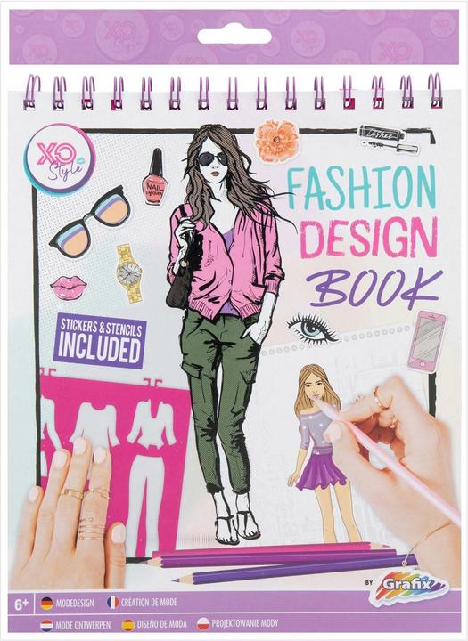 Actual product image Grafix Fashion design sticker book + stencils