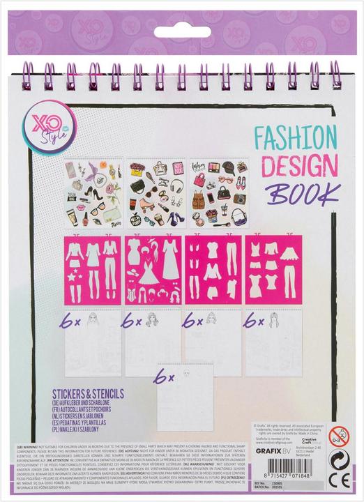 Actual product image Grafix Fashion design sticker book + stencils