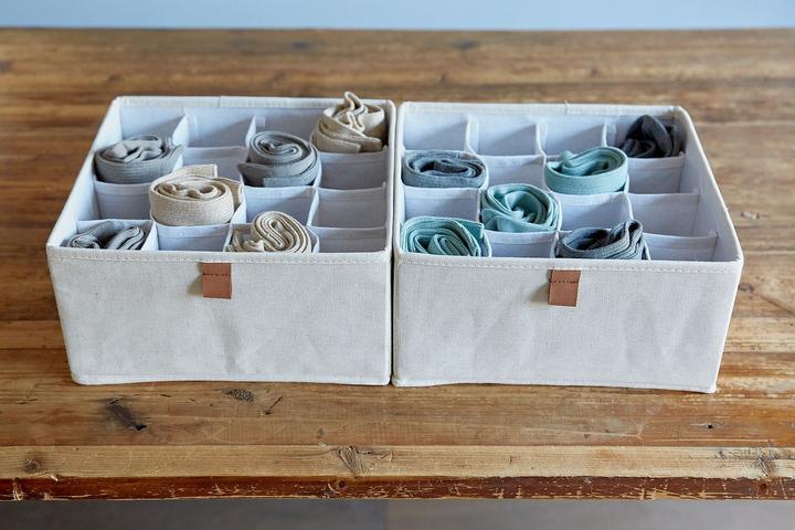 Produktbild Love it Store it Premium Kleiderschrank Organizer 2er Set mit 16 Fächern (30 x 30 x 15 cm, 13.50 l)