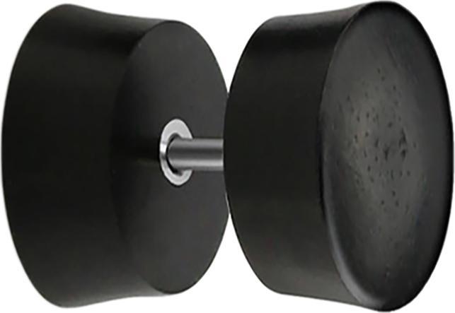 Star Piercing Fake Plug aus Areng Holz (ohne Messing, Organisch)