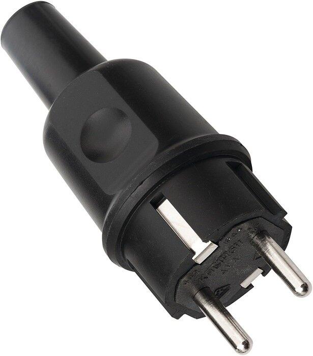 Produktbild Kalthoff Schutzkontaktstecker 10-/16 A 250 V schwarz IP44 Vollgummi