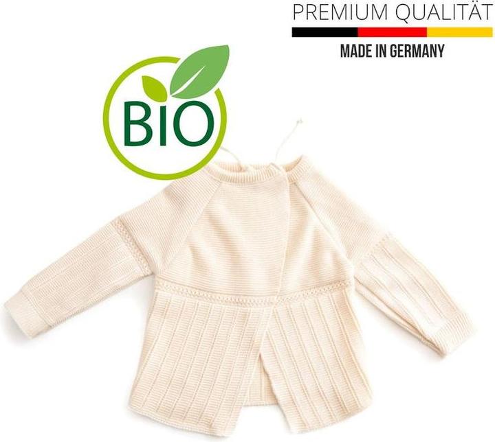 Sonnenstrick Baby-Strickjacke Gr. 62/68 Baby-Jäckchen Baumwolljacke für Neugeborene (62, 68)