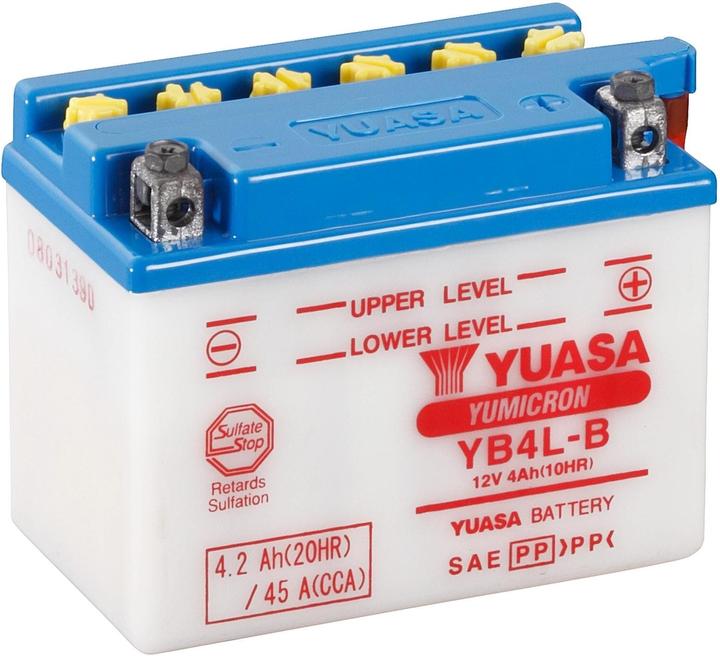 Actual product image Yuasa YB4L-B roller battery (12 V, 4.20 Ah, 45 A)