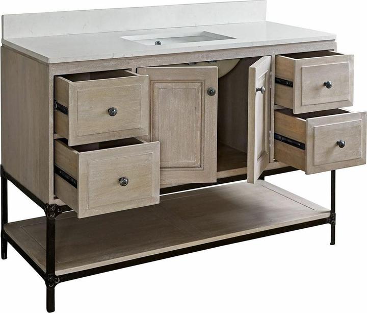 Produktbild Loberon Waschtisch Bayeaux grau/schwarz/weiss