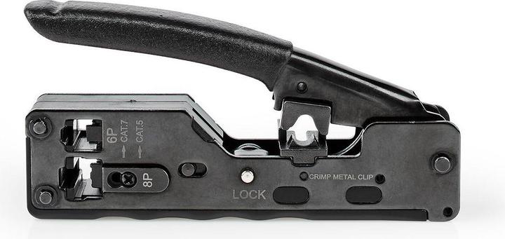 Actual product image Nedis Crimp pliers CAT5 / CAT5e / CAT6 / CAT6a / CAT7 / RJ12 / RJ45 Cutting/Plier/Stripping ABS/Stee