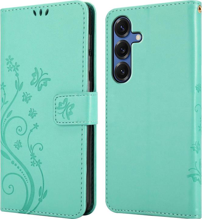 Produktbild Cadorabo Hülle für Samsung Galaxy S25 mit Blumen Muster (Samsung Galaxy S25)