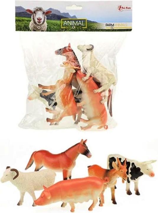 Actual product image Toi-Toys Animal World Farm Animals Deluxe, 5-pcs.