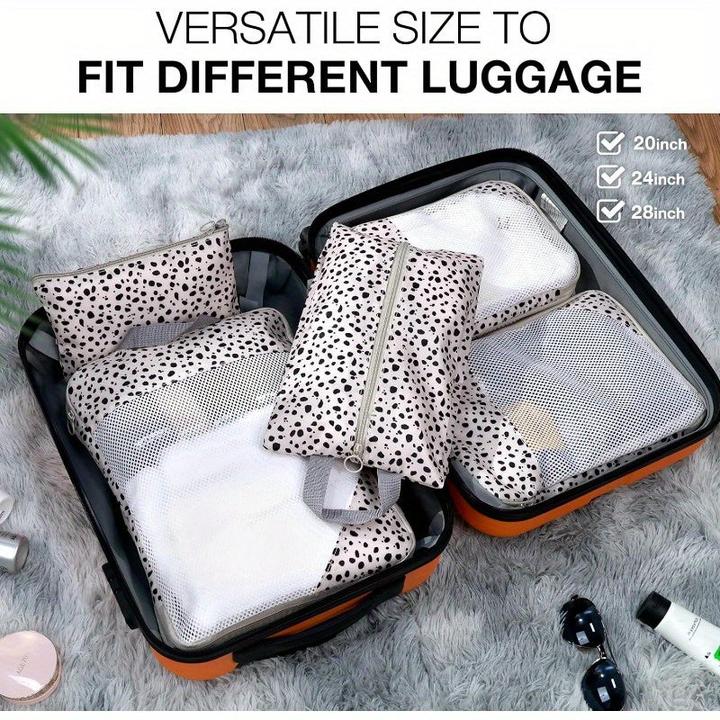 Produktbild Only-Bags.Store 6 Set Kompressionspackwürfel für Koffer, Packwürfel mit Schuhsack, grosser Kosmetiktasche