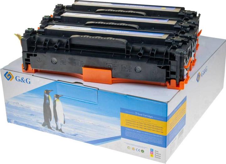 Produktbild Toner kompatibel zu HP 125A/128A/131A/CF373AM/Canon 716 Dreierpack Cyan - To