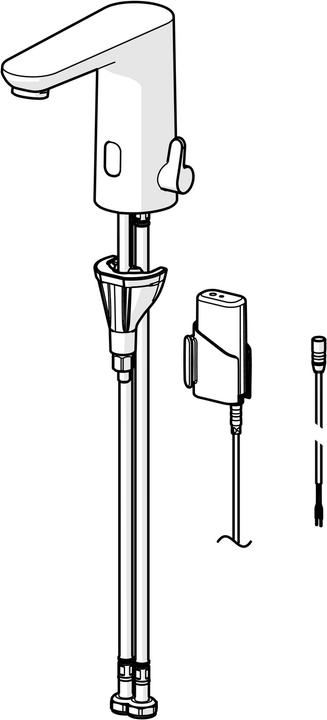 Produktbild Hansa HANSAELECTRA Safety Waschtischarmatur, berührungslos, Batteriebetrieb, 135 mm Höhe, Bluetoot