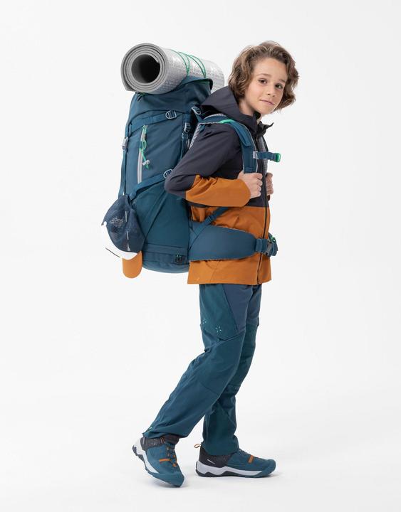 Actual product image Quechua Wanderjacke MH500 Kinder wasserdicht Gr. 122–170 Wandern grau/ocker