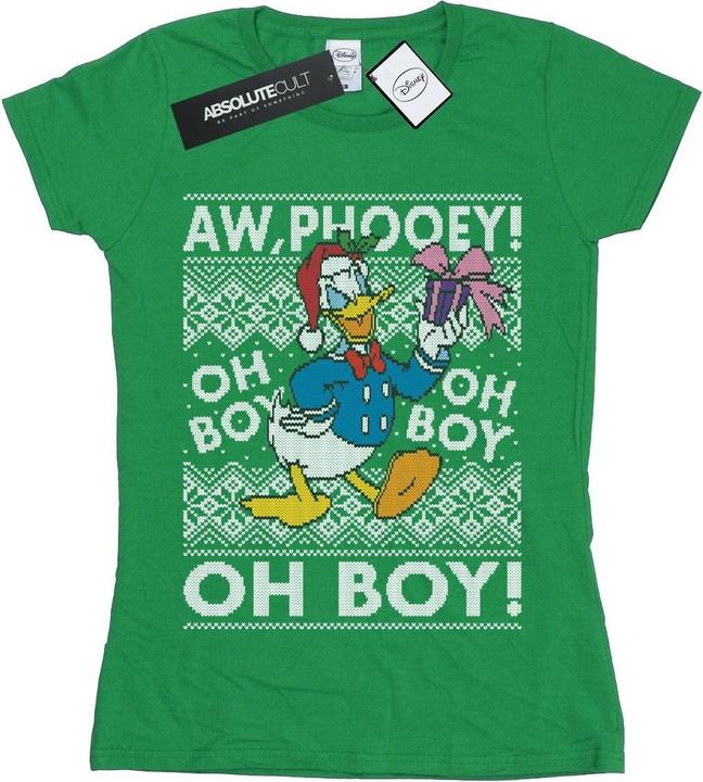 Disney Donald Duck Christmas Fair Isle TShirt (S)